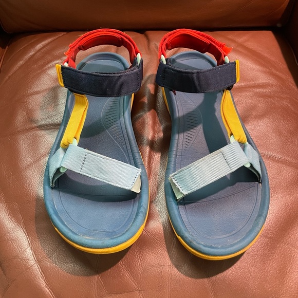 Teva Hurricane XLT2 Outdoor Voices Men's Sandals Hiking Red Blue Yellow Size 9 - Picture 2 of 10